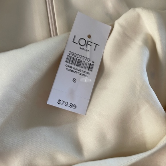 NWT Loft summer dress floral pale yellow size 8 - Picture 4 of 5